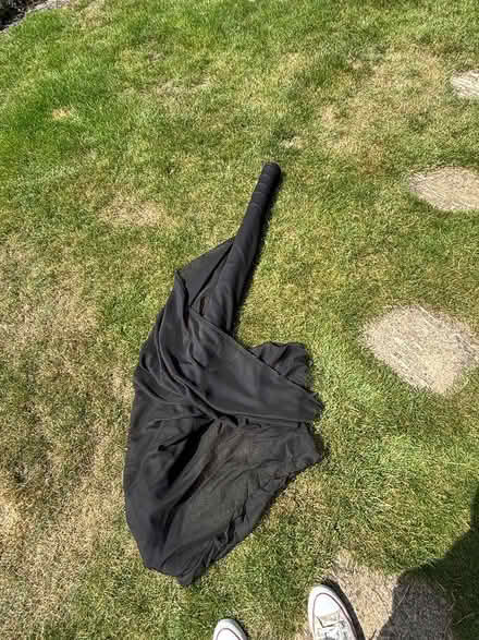 Photo of free Large roll of black organza (Royston.) #2