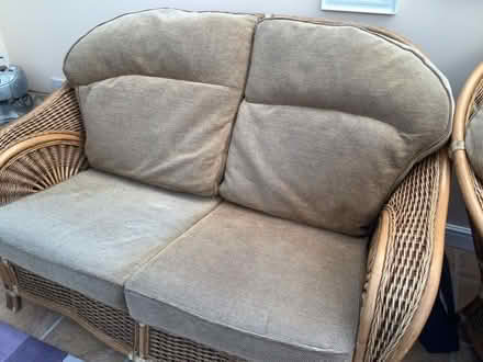 Photo of free Wicker sofa + 2 chairs + table (Thurton NR14) #2