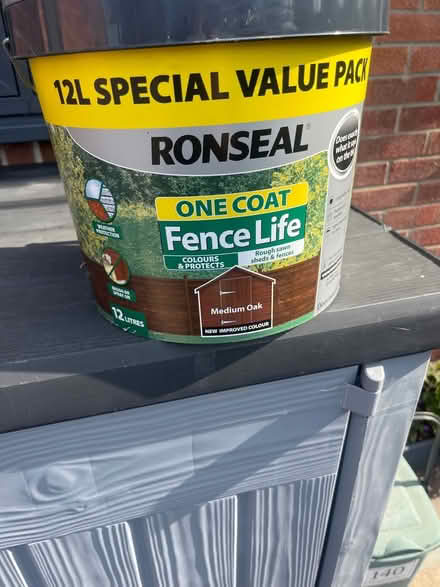 Photo of free Almost Full - Med. Oak Fence Paint (Sprowston (NR7)) #1