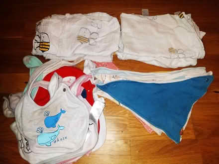 Photo of free Baby muslins and bibs (Surbiton KT5) #1