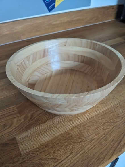 Photo of free Wooden fruit bowl/salad bowl 25cm diameter (Port Sunlight CH62) #1