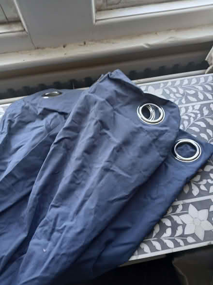 Photo of free Unused navy blue single door curtain (Earlsfield SW18) #1