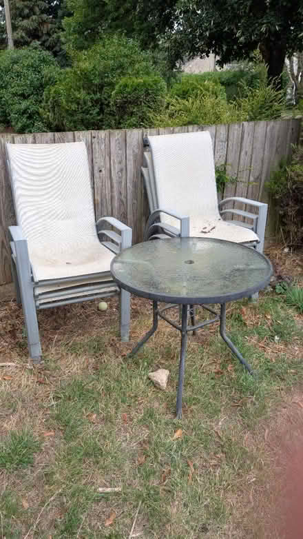 Photo of free Garden chairs x 6 & garden table (Withington) #1