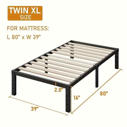Photo of free Twin XL Bed Frame (Four Corners - Clermont) #1