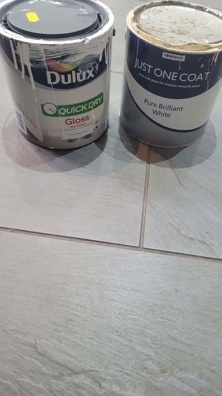Photo of free 2 tins of white gloss paint (Bromley BR1) #1