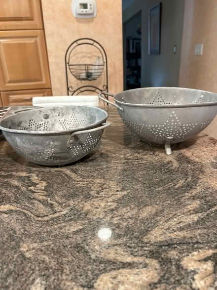 Photo of free Two metal colanders (Lexington MA) #2