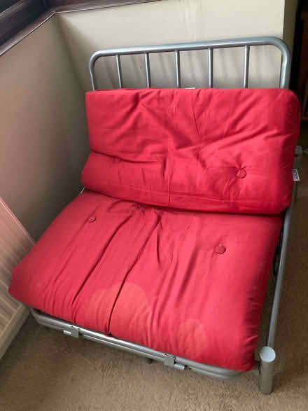 Photo of free Chair/bed with metal frame (single / futon) (Burghfield RG7) #2