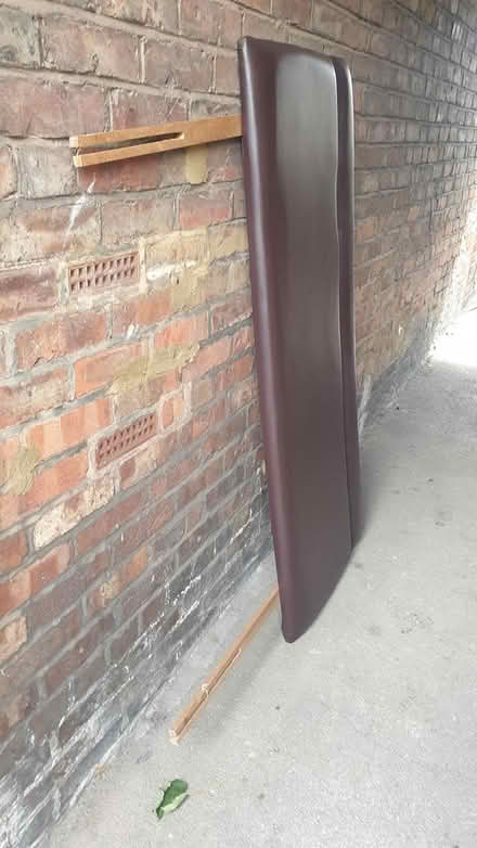 Photo of free Leather King size bed headboard (Old Trafford, M16) #1