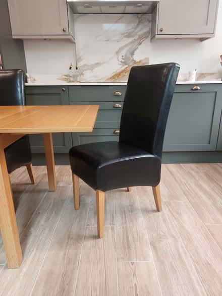 Photo of free 4 x Black dining room chairs (Leverstock Green HP2) #2
