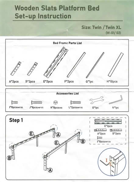 Photo of free Twin XL Bed Frame (Four Corners - Clermont) #3