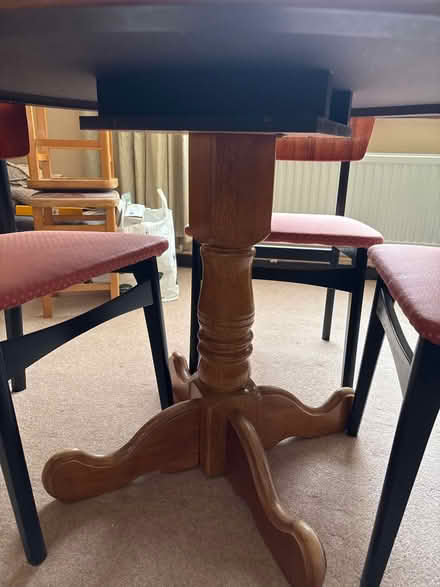 Photo of free Round dining table and four chairs (Longden Road, Shrewsbury) #3