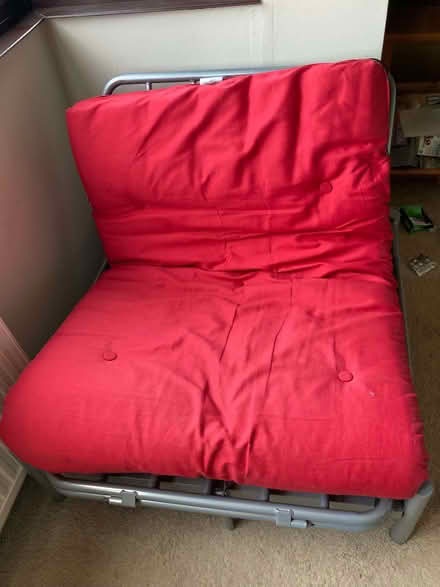 Photo of free Chair/bed with metal frame (single / futon) (Burghfield RG7) #1
