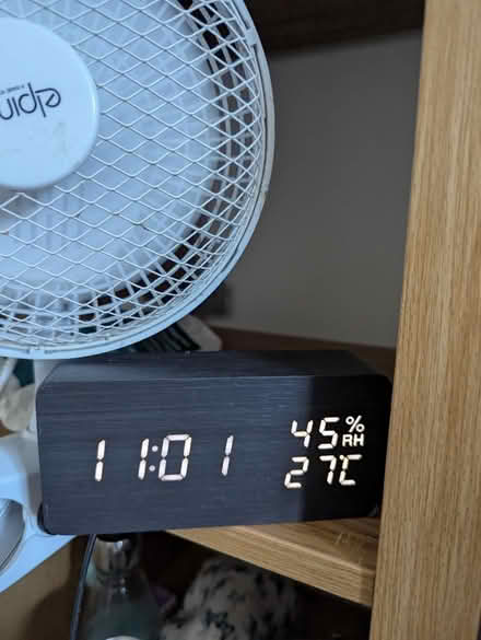 Photo of free Bedside clock (wooden effect) (CM12) #2