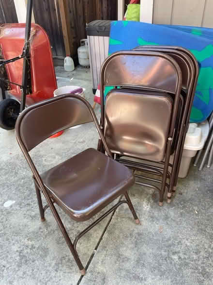 Photo of free Metal folding chairs (Pleasanton, Ca) #1