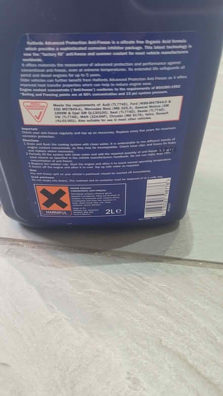 Photo of free Car anti-freeze & summer coolant (Bromley BR1) #2