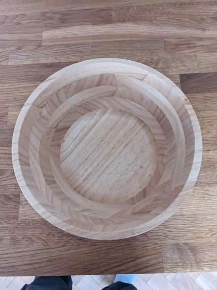 Photo of free Wooden fruit bowl/salad bowl 25cm diameter (Port Sunlight CH62) #2