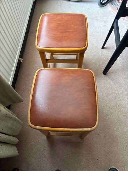 Photo of free Two retro kitchen stools (Longden Road, Shrewsbury) #1