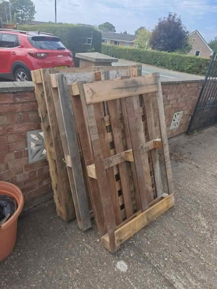 Photo of free 4 wooden pallets (Cherry Willingham) #1
