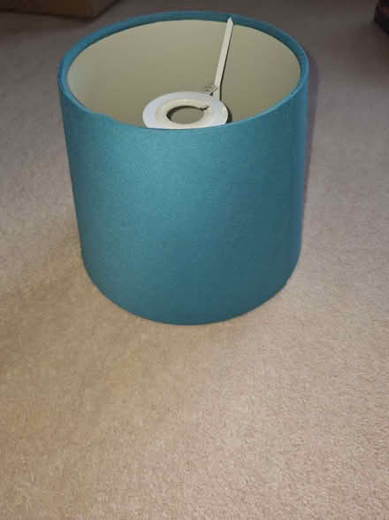 Photo of free Teal lampshade (Raf Wyton PE28) #1