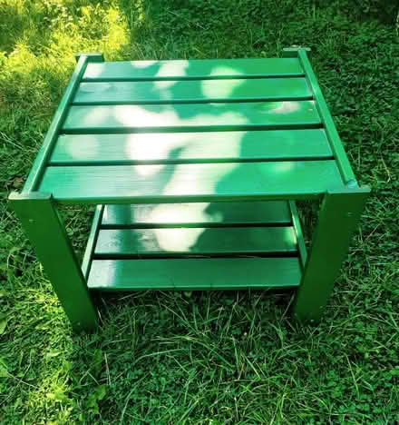 Photo of free Small Wooden Slatted Table (Surrey Heath GU24) #1