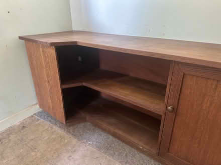 Photo of free Wooden corner cupboard uniy (Montford Bridge) #3