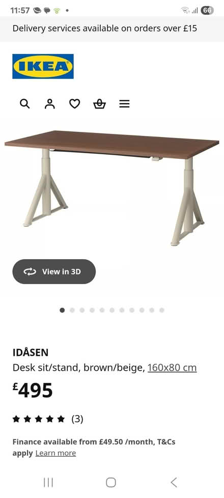 Photo of free Ikea adjustable desk (N5 Highbury) #2