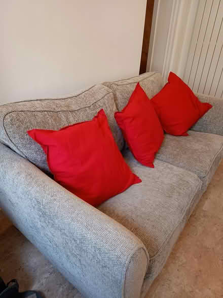 Photo of free 3 red Ikea cushions (Drumbrae, Corstorphine EH4) #1