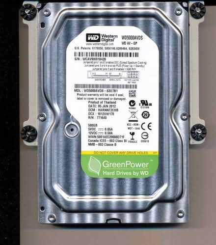 Photo of free Western Digital 500GB hard disk (Westmill SG5) #1