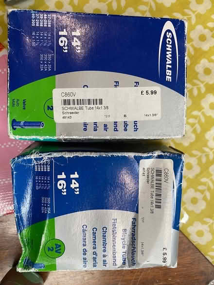 Photo of free Schwalbe 14-16” inner tubes (BN1) #2