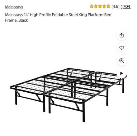 Photo of free 14" foldable King Bed Frame, Black (Reading, near Wakefield) #2