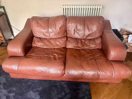 Photo of free 2 x Brown Leather Sofas (Harrogate HG2) #3