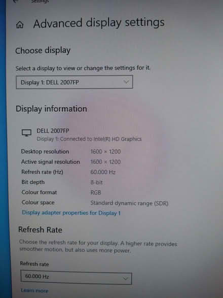 Photo of free Dell 2007FPb 20" 1600x1200px screen (Nether Liberton EH9) #2