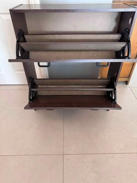Photo of free Brown shoe cabinet (Upminster Bridge RM14) #4