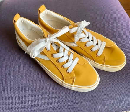 Photo of free Yellow plimsolls - size 7 (TW2 whitton) #1