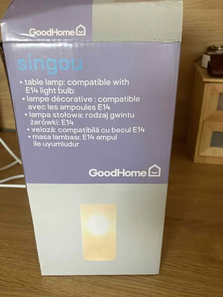 Photo of free Decorative table lamp with chrome effect base (Aston CH5) #2