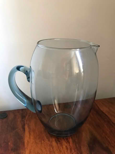 Photo of free Blue glass jug, 21cm high (CO11) #1