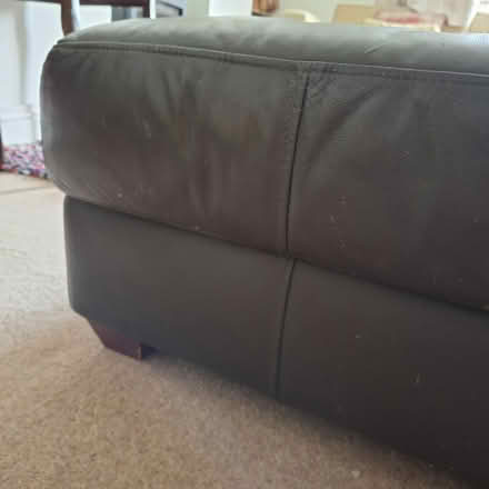 Photo of free Faux leather brown footrest (Ainthorpe YO21) #2