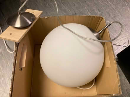 Photo of free Large glass globe pendant light (New England Quarter BN1) #1