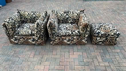 Photo of free Armchairs & Footstool (Canons Corner HA7) #1