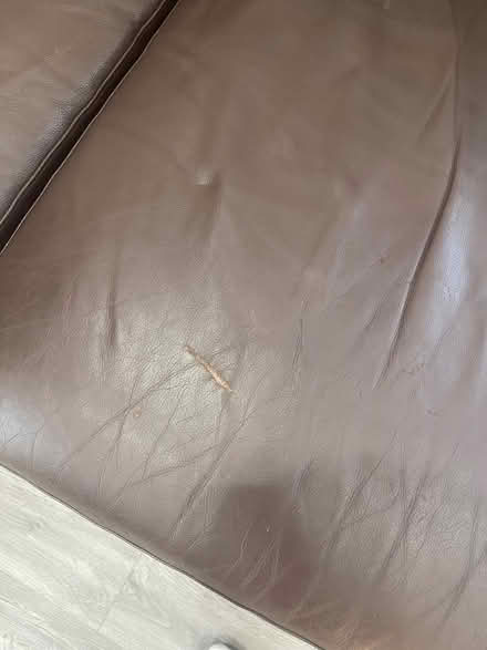 Photo of free Brown leather sofa (Plaistow E13) #4
