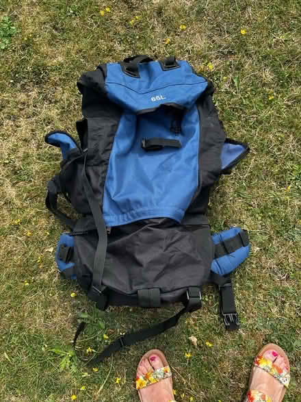 Photo of free Blue 65L rucksack (Abbots Langley WD5) #1