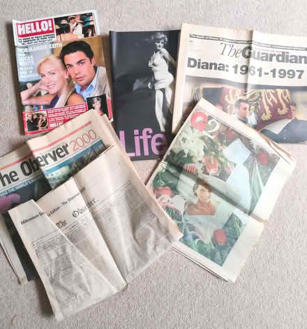 Photo of free 1997 Princess Diana & Year 2000 Newspapers (Surrey Heath GU24) #1