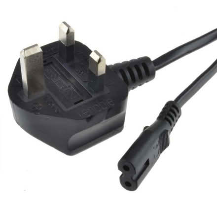 Photo of Power lead: Figure 8 to 3-pin UK plug (Saltaire BD17) #1