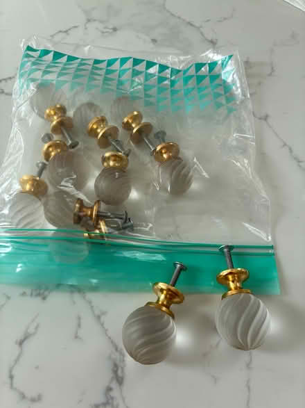 Photo of free Glass,brass door cupboard knobs (L23) #2