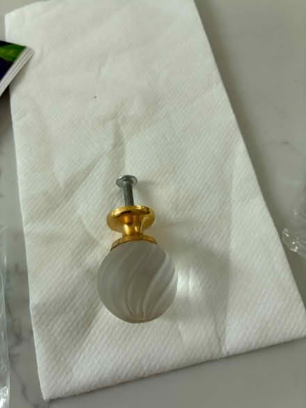 Photo of free Glass,brass door cupboard knobs (L23) #1