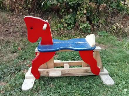 Photo of free Wooden rocking horse. (Mynd SY7) #1