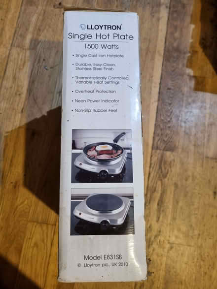 Photo of free Single Table Top Hotplate 1500W - Lloytron E831SS (Wooburn Green HP10) #2