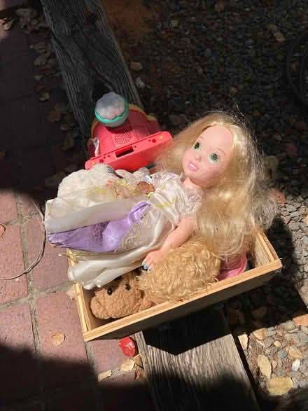 Photo of free Dolls & toy truck (Foothill Boulevard Cupertino) #1