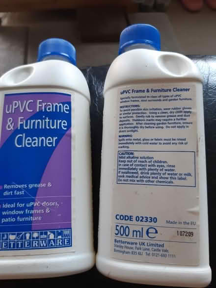 Photo of free uPVC frame cleaning fluid (Leeds LS28) #1
