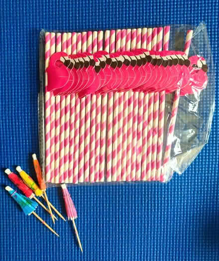 Photo of free Brand New Flamingo Paper Straws + Parasols (Surrey Heath GU24) #1